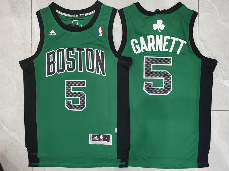 Men Boston Celtics #5 Garnett Green Adidas 2025 NBA Jersey->boston celtics->NBA Jersey